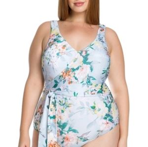 Plus Size Women's Becca Etc. Femme Flora One-Piece Swimsuit